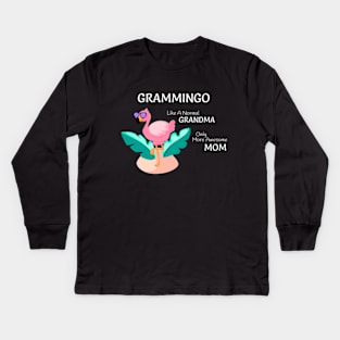 Grammingo like a normal Grandma only more awesome Mom Kids Long Sleeve T-Shirt